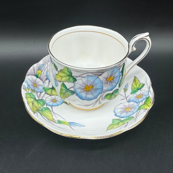 Royal Albert Flower of the Month No.9 Morning Glory Tea Cup Set England - Picture 2 of 5